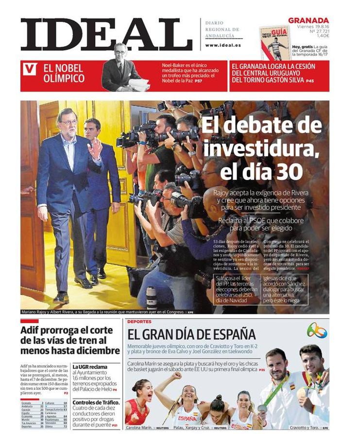 Hoy, 19 de agosto, en la edición impresa de IDEAL Ideal